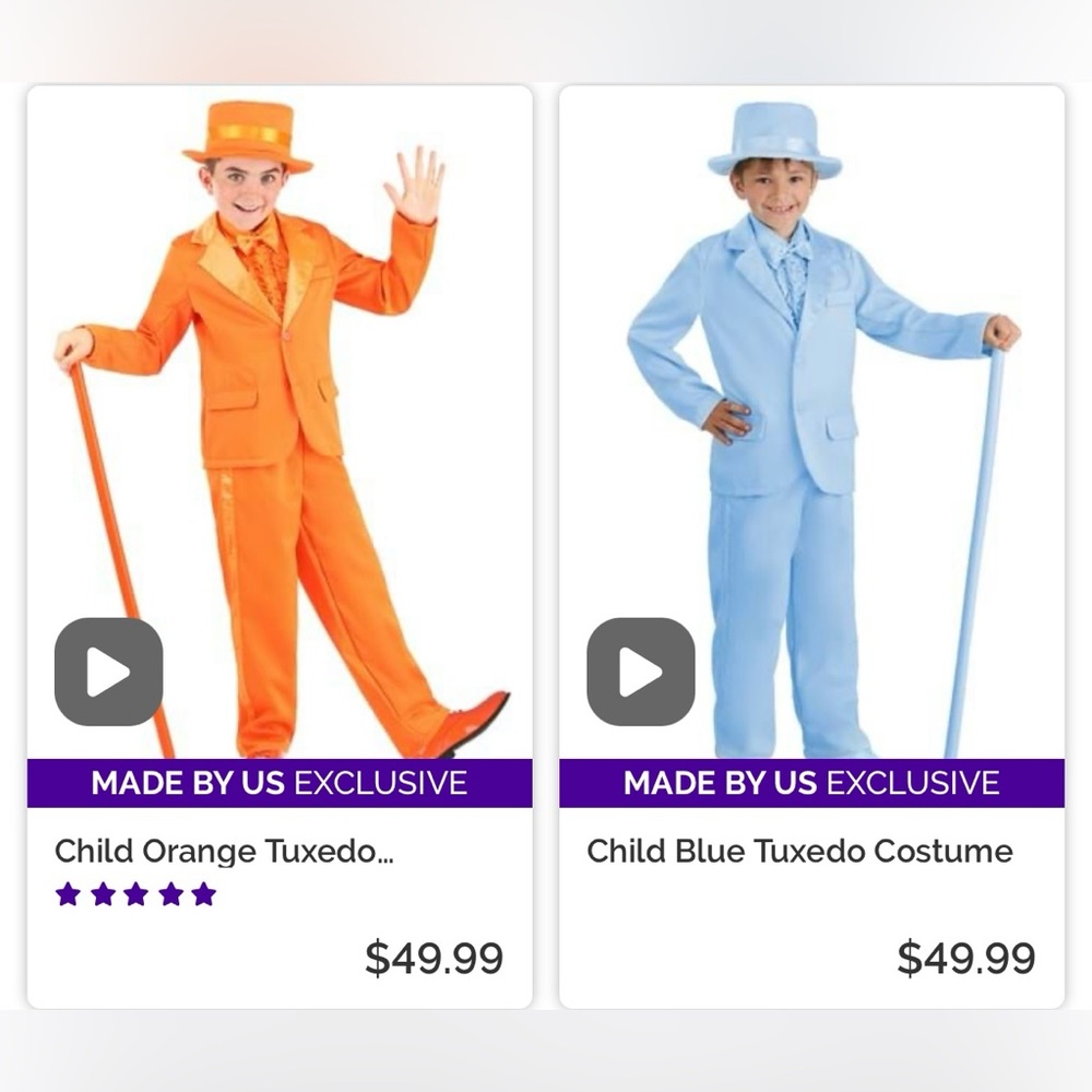 Kid’s ‘Dumb and Dumber’ Costumes